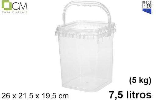 [103120] Récipient en plastique multi-usages carré 7.500 ml (5 kg)