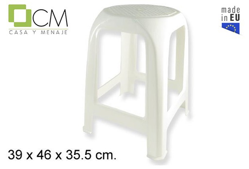 [103093] Large white plastic stool