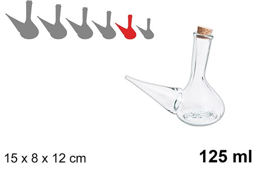 [107429] Glass jug with cork stopper 125 ml