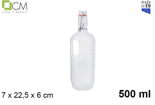 [102763] Garrafa plástica de água branca 500 ml