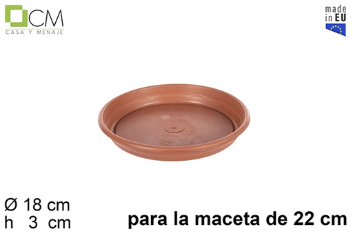 [103095] Elsa terracotta pot plate 22 cm