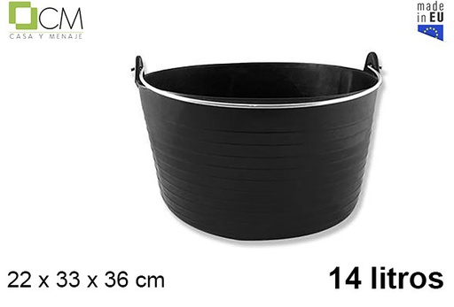 [103028] Navicella in polietilene con maniglione in ferro 14 l.