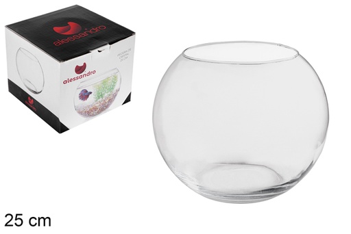 [104527] Pecera cristal bola caja regalo 25 cm