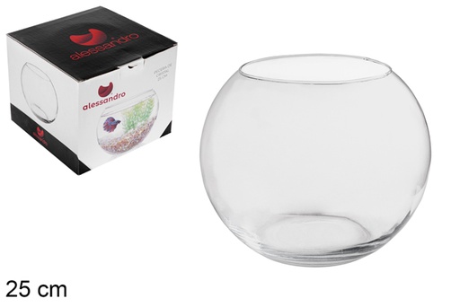 [104527] Vase en verre boule 25 cm
