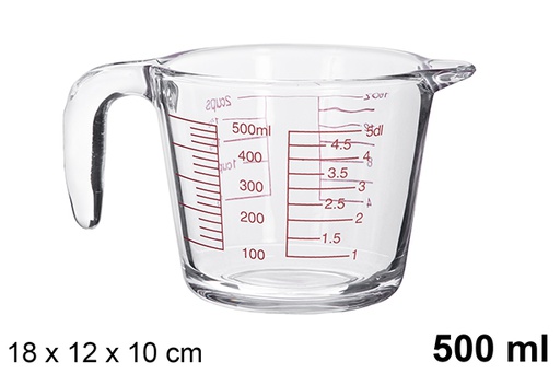 [105851] Copo medidor de vidro para micro-ondas 500 ml