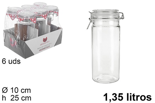 [105538] Hermetic glass jar 1,35 l.