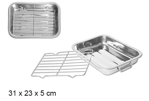 [105803] Oven tray with grill 30 cm