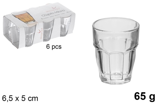 [103484] Pack 6 Milano shot glass 65 ml