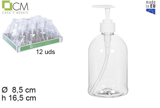 [107845] Frasco em formato de sino com dispensador de gel 500 ml