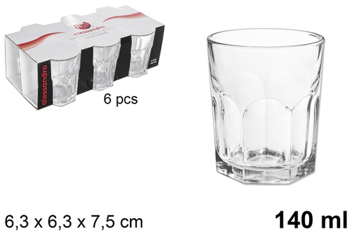 [105976] Pack 6 vaso cristal agua Hispania 140 ml