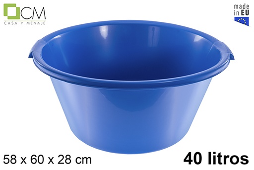 [102829] Bacia de plástico azul extra forte 40 l.