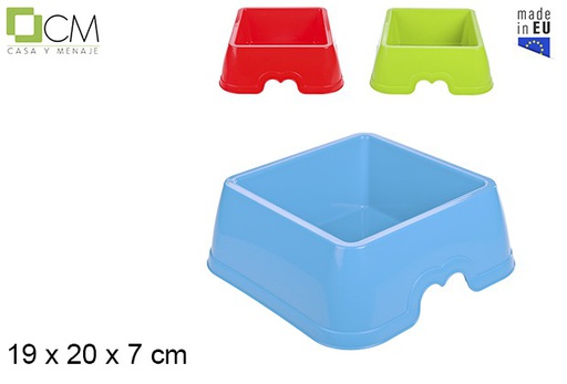 [103065] Squared dog feeder assorted colors