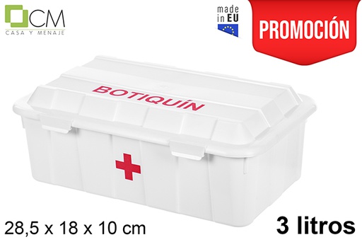[106084] Cofre plástico botiquín 3 l.