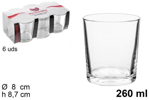 [104524] Pack 6 Marbella water glass 260 ml