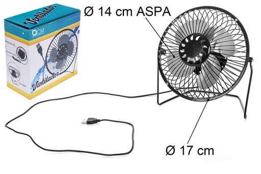 [107256] Ventilador USB de ferro 17x9 cm