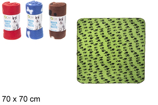[104836] Manta para animais de estimação decorada sortida 70x70 cm