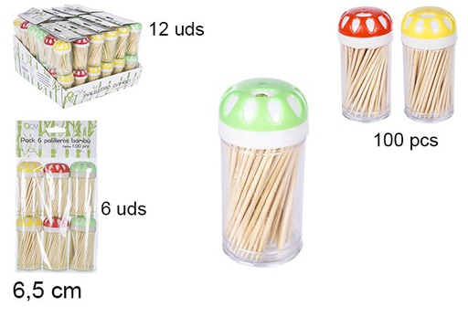 [105310] Pack 6 palilleros bambú 100 piezas
