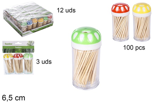 [105309] Pack 3 bamboo toothpick holders 100 pieces