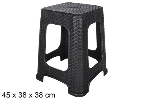 [107693] Rattan plastic stool 45x38 cm