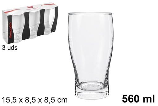 [106183] Pack 3 copos de cerveja 560 ml