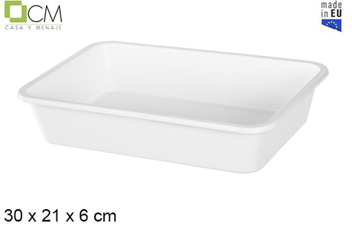 [103012] White plastic tray nº 3