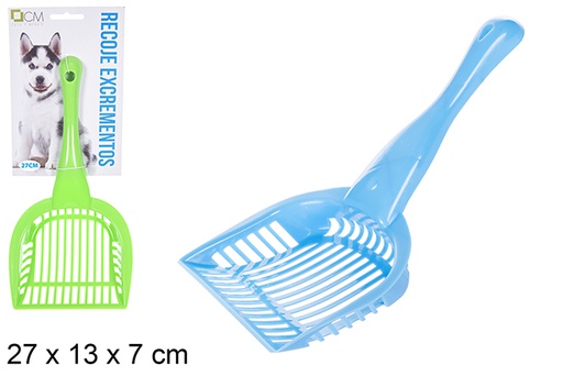 [100222] Recogedor excrementos plástico surtido 27 cm