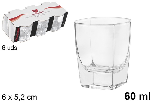 [105540] Pack 6 bicchierini di vetro Castillo 60 ml