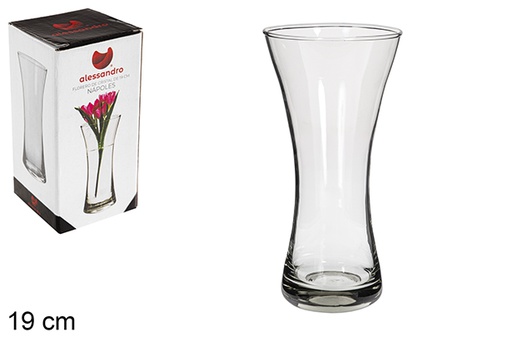 [107734] Glass flower vase Nápoles 19 cm