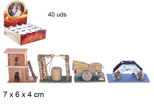 [107475] Assortiment de crèches 4 modèles 7x6 cm