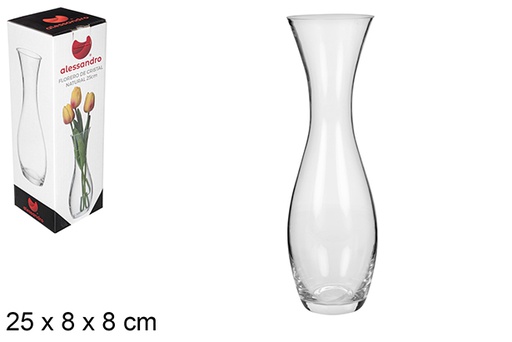 [107678] Vase de fleur in crystal naturel 25 cm