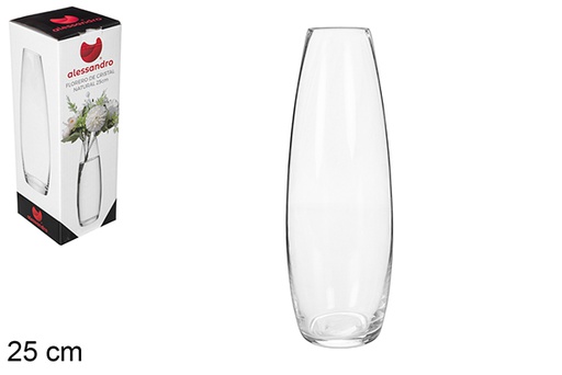 [107684] Glass flower vase natural 25 cm