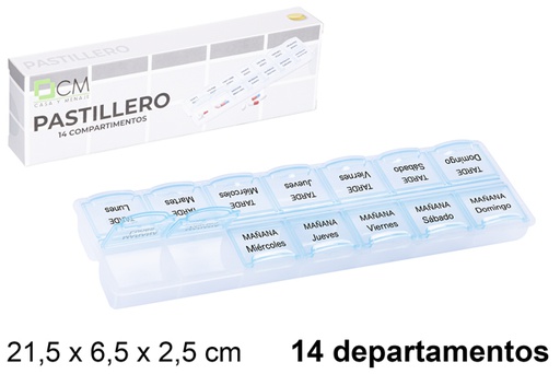 [107812] Pastillero plástico 14 compartimentos