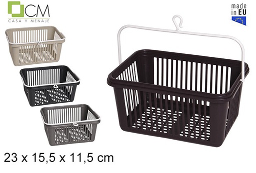 [102998] Cesta de plástico para prendedores de roupa cores sortidas