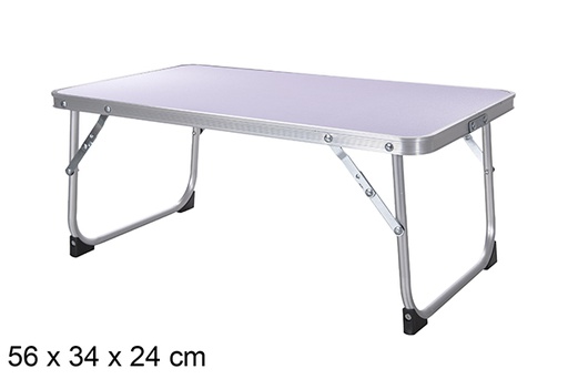 [108639] Mesa dobrável pequena branca 56x34x24 cm