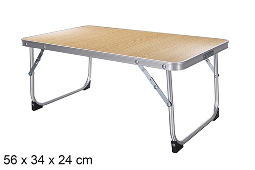 [108640] Mesa plegable pequeña color madera 56x34x24 cm