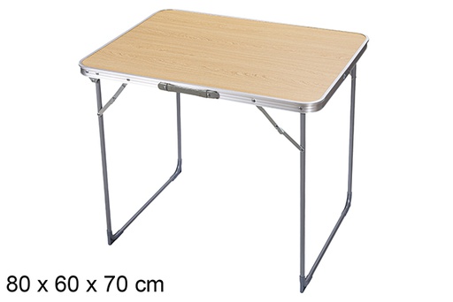 [108642] Mesa dobrável cor madeira 80x60x70 cm