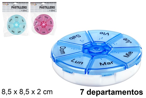 [107811] Round pillbox 7 departments