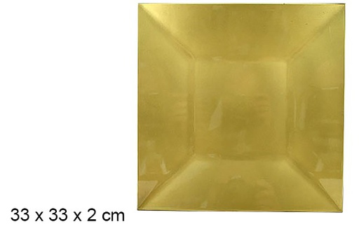 [107591] Under shiny gold square plate 33 cm