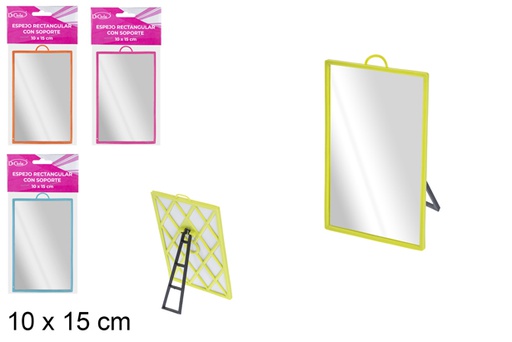 [107976] Rectangular mirror with support 10x15 cm