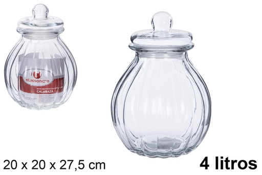 [108002] Pumpkin hermetic glass jar 4 l.