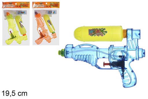 [108465] Pistolet à eau couleurs assorties 19,5 cm