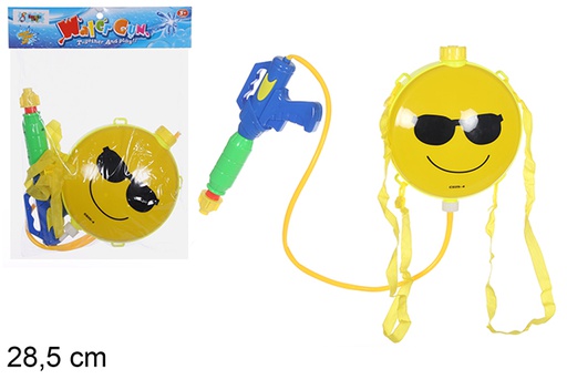 [108534] Pistolet à eau avec sac à dos coloré 28,5 cm