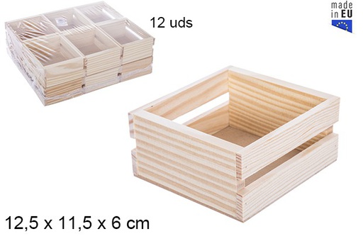 [108682] Wooden napkin holder slats 12,5x11,5 cm
