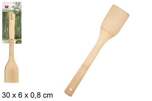 [107975] Smooth bamboo spatula 30 cm  