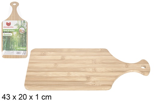 [107977] Planche multifonction en bambou avec poignée 43x20 cm
