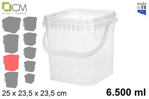 [103131] Squared multipurpose plastic container 6.500 ml