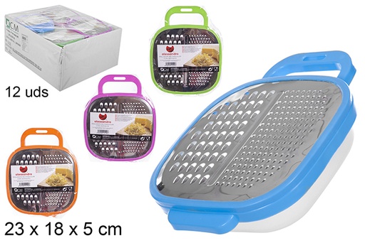 [104194] Rectangular grater with tank 23x18 cm