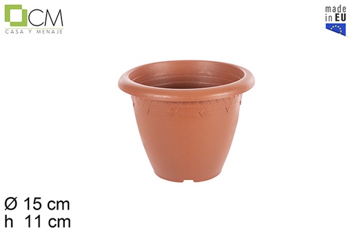 [103016] Maceta plástico Elsa terracota 15 cm