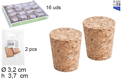 [107510] Pack 2 large corks stopper 