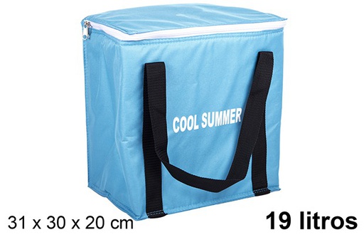 [108403] Blue thermal cooler bag 19 l.